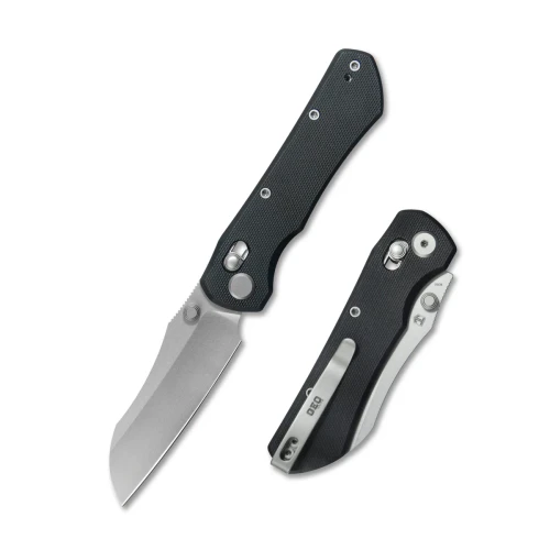 GEO Knife Johan Jordaan Komodo Folder Stonewash M390 Blade Black G10 Handle