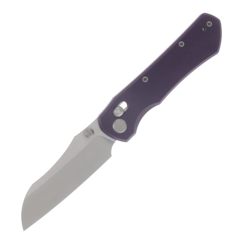 GEO Knife Johan Jordaan Komodo Folder Stonewash M390 Blade Purple G10 Handle GEO2509G
