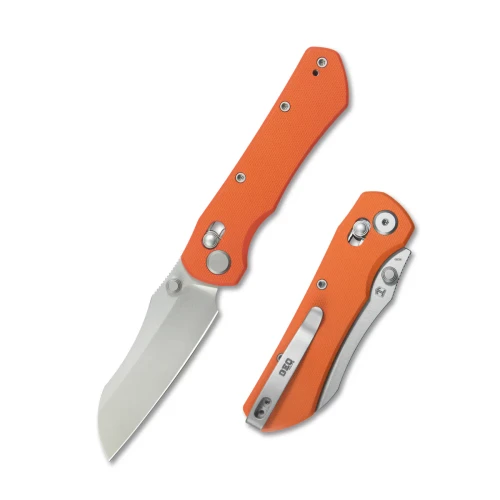 GEO Knife Johan Jordaan Komodo Folder SW M390 Blade Orange G10 Handle
