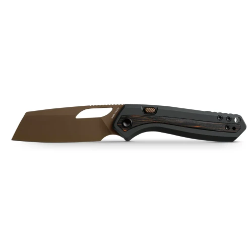 Vosteed Kroc Folder S35VN Copper Dune Blade Black Aluminum - Topo G10 Handle