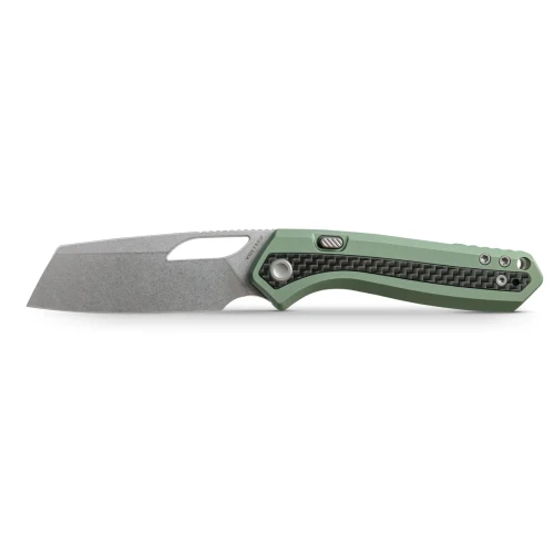 Vosteed Kroc Folder S35VN SW Blade Green Aluminum - Carbon Fiber Handle