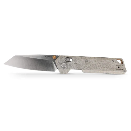 Vosteed Parallel Folding Knife S35VN Satin - Brushed Blade Arctic Crackle TI Handle