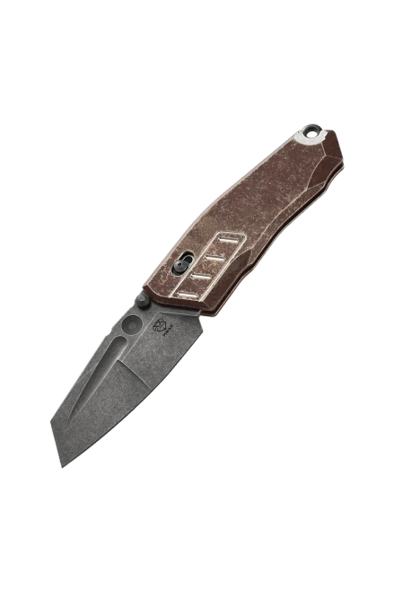 Poikilo Blade x Task Vader Folding Knife Standard Rusty Tank TI Handle M398 Blade