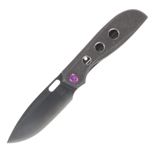 Poikilo Blade Gecko Folding Knife Standard DSW V3 TI Handle W/3 Circles M398 POIBGECSDSWV33CIRC