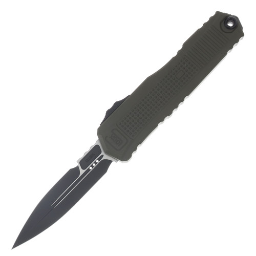 Glock x Microtech Glock G19K D/E OTF Auto Black Bayonet Blade and Hardware Standard OD Green Chassis 80-1OD GLO79315