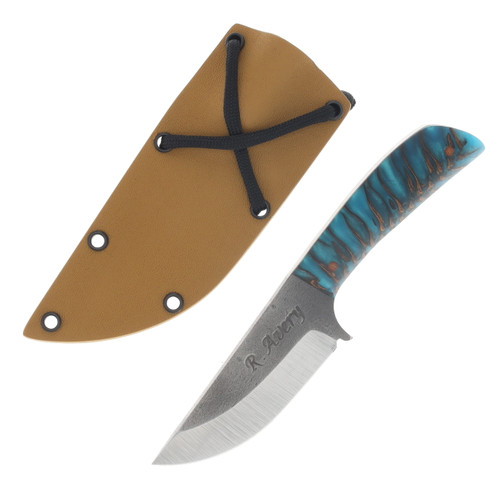 Avery Knifeworks Mini XL Fixed Blade Knife Forged Magnacut/Teal Pinecone AK04TP