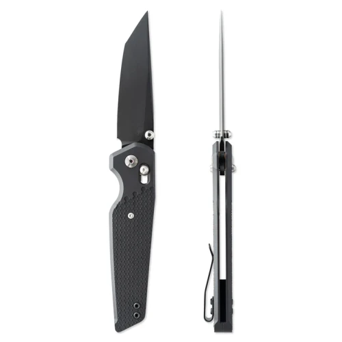 Toor Bateman Onyx Folding Knife Black Aluminum Handle Magnacut Blade