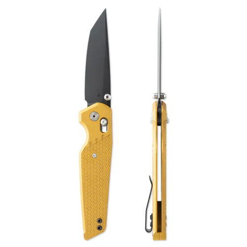 Toor Bateman Gold Folding Knife Gold Aluminum Handle Magnacut Blade BATEMANGLD