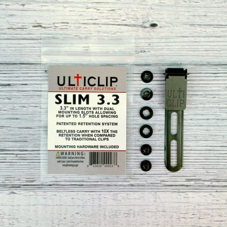 Ulticlip Slim 3.3 Spring Steel Beltless Retention Clip with Hardware