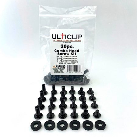 Ulticlip 30 Piece Combo Head Screw Kit | Zinc Plated Steel Hardware