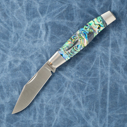 Jack Wolf Stockman Abalone Folding Knife STOCK-01-ABALONE