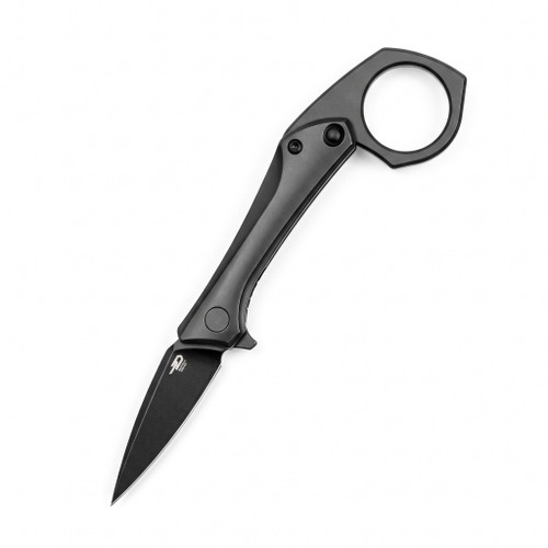 Bestech Duci Framelock Folding Knife Black PVD Stonewash 20CV/Black PVD Stonewash Titanium BT2605C