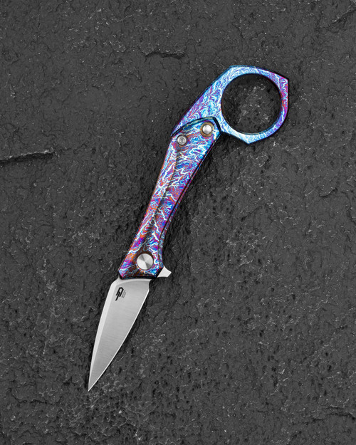 Bestech Duci Framelock Folding Knife Satin 20CV/Flamed Titanium BT2605D