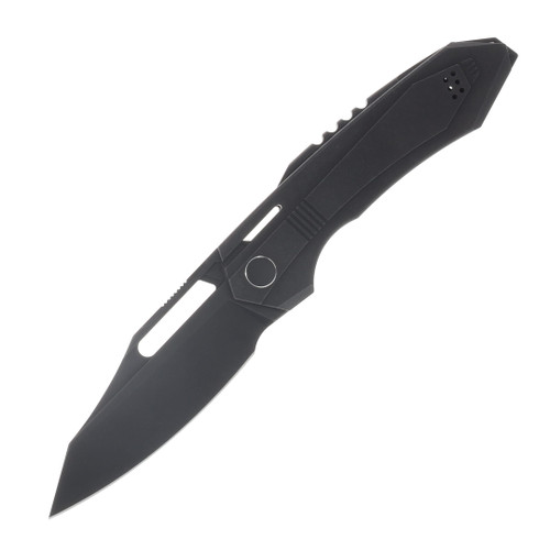 WE Knife Co Air Force Inspired Bogey Folder Black Titanium Handle Black SW M390 Blade WE23088-1