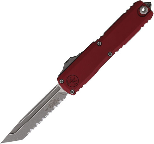 Microtech UTX-70 Gen IV OTF Auto T/E Apocalyptic Full Serrated Merlot