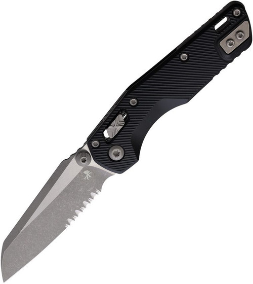 Microtech MSI Mini RAM-LOK Folder S/E Apocalyptic PS Fluted Aluminum Black