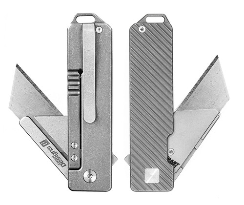 Exceed Designs TiRant RAZOR V3 Utility Knife 50/50 RH Slash Edition Stonewash
