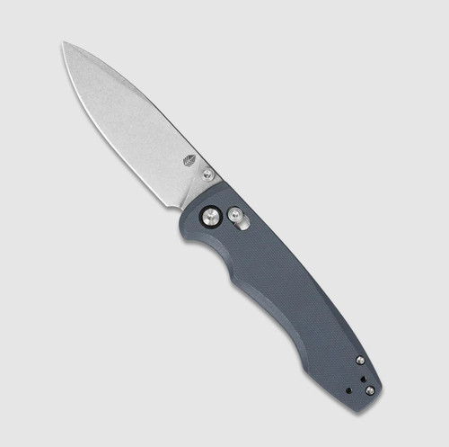 Trueline Overture Crossbar Lock Stonewash S35VN/Slate Gray G-10 Front Open