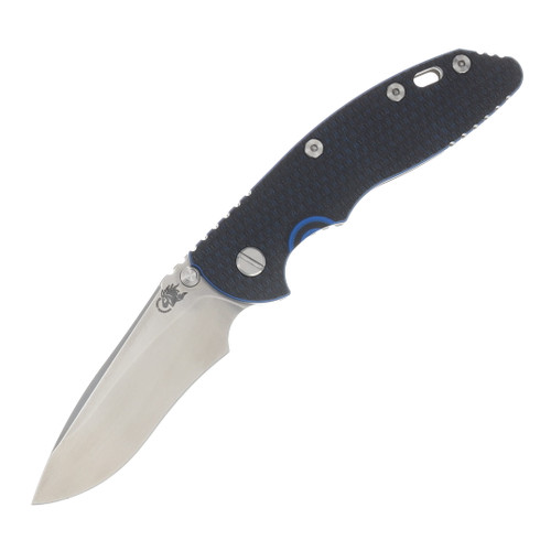 Hinderer XM-18 3.5in Magnacut Recurve Non Flipper Tri-Way Folder SW Frame Blue/Black G-10 Handle KXM35NFRECSWBLBK