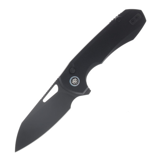 Remette Camel Button Linerlock Folding Knife Blackout 14C28N/G-10 RTCMLA