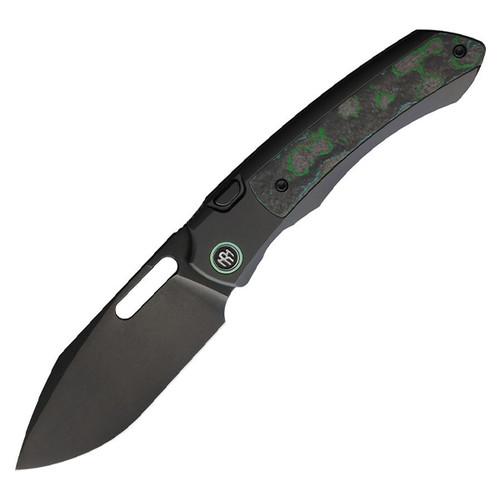 Remette Orca Button Framelock Folding Knife DLC M390/Kelp Bed CamoCarbon and Black Titanium ORCAKDD