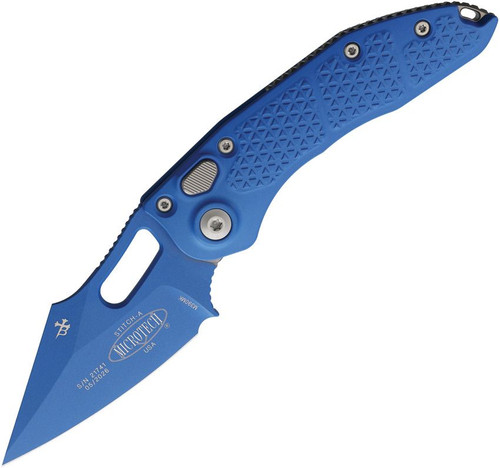 Microtech Stitch OTS Auto S/E Standard Cerakote Blue Bead Blast Hardware AUMT1691BLX1Z15