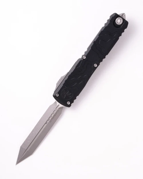 Microtech Ultratech Spartan GEN IV OTF Auto Topographic Deep Engraved Apocalyptic Standard AUMT12234TP10AP