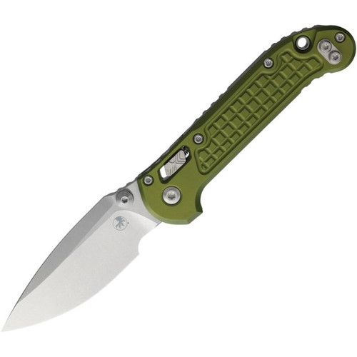 Microtech LUDT RAM-LOK Folding Knife Stonewash S/E Frag-Patterned OD Green MT1135RL10FROD