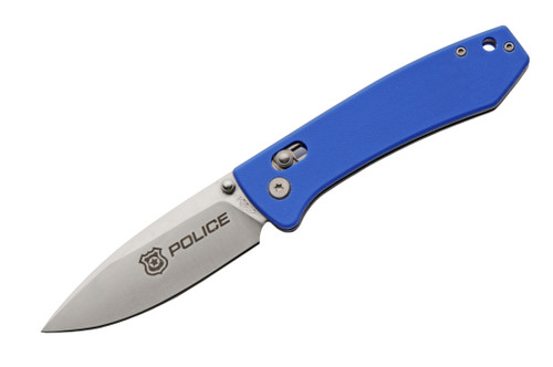 Rite Edge Police First Responder Clutch Lock Folding Knife Satin/Blue G-10 RUC-4004PO