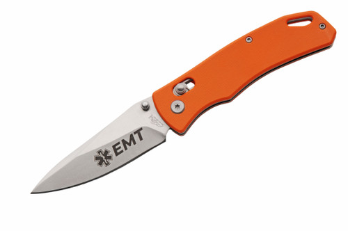 Rite Edge EMT First Responder Clutch Lock Folding Knife Satin/Orange G-10 RUC-4005EMT