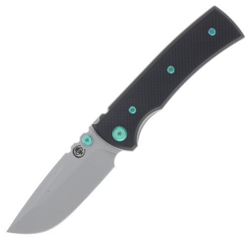 Chaves Blue Label Redencion Street Linerlock Folder Aluminum Knurled Black PVD Green TI SW DP CK-1B2-1B9A-2D1-GR