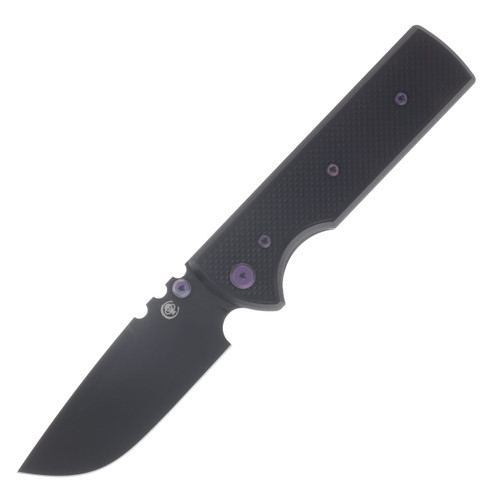 Chaves Blue Label - Aluminum Knurled  Redencion  N.T.A.K.  Black  PVD  Linerlock  Purple  Ti Black  DP CK-1D2-1C9A-2D1-PRP