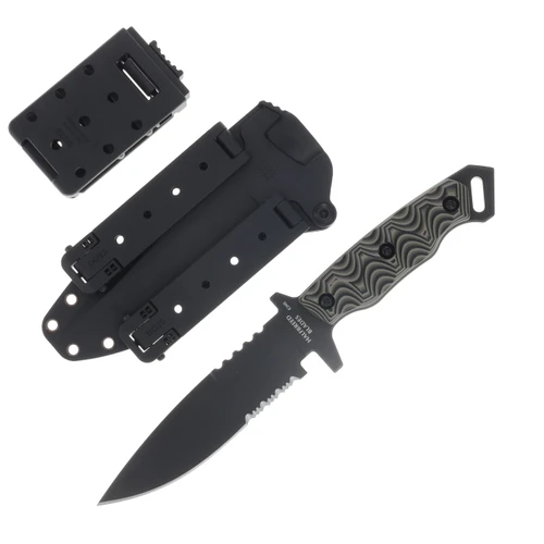 Halfbreed Medium Infantry Knife/Partially Serrated Drop Point/Gen 2 Multicam Sculpted Handles/K340 STEEL MIK03PSMCG2K340