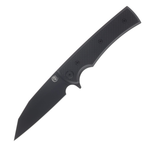 Chaves Blue Label - Aluminum Knurled Sangre  Street  Black  PVD  Linerlock  Black  Ti Black  Wharncliffe CK-3B2-3C9A-2D1-BL