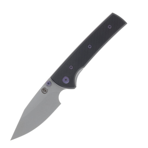 Chaves Blue Label - Aluminum Knurled Scapegoat  Street  SW  Linerlock  Purple  Ti SW  Spearpoint CK-4B2-10B9A-2D1-PRP