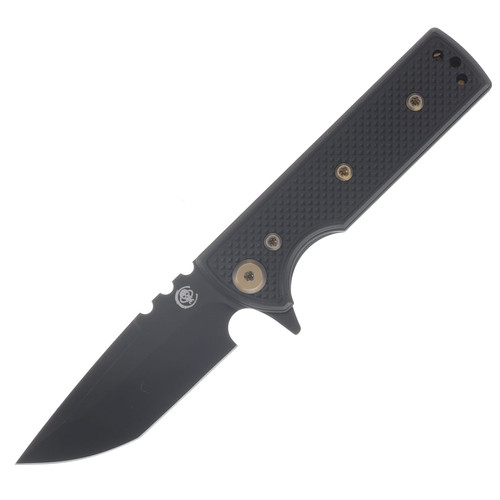 Chaves Blue Label - Aluminum Knurled Redencion  T.A.K.  SW  PVD  Linerlock  Bronze  Ti Black  Tanto CK-1C2-2C9A-2D1-BR