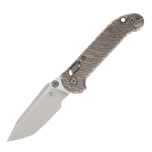 Microtech L.U.D.T. RAM-LOK Folder T/E Marfione Select SW Flamed Slab Side TI W/Bronze TI Accent MT1136RLS10MS3