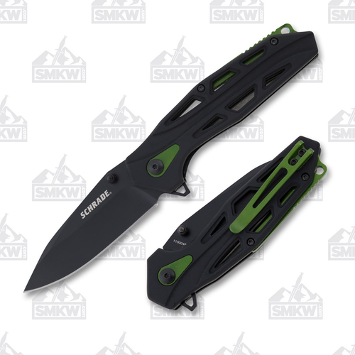 Schrade Ultraglide Drop Point Green and Black