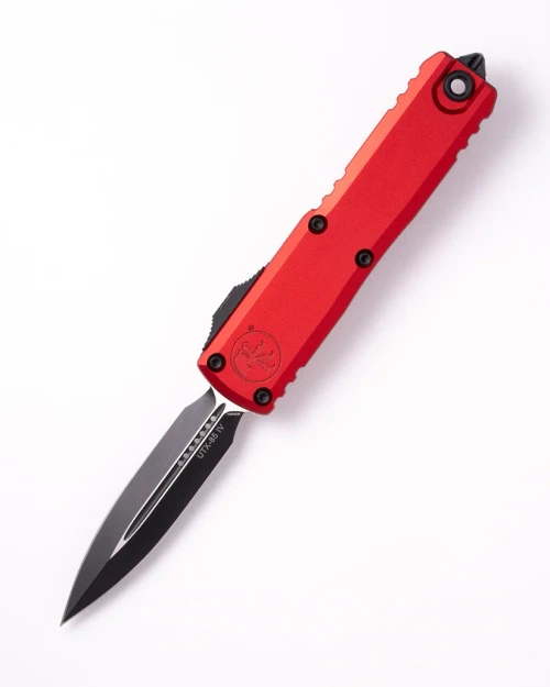 Microtech UTX-85 GEN IV OTF Auto Black Standard Red 6061 T6 Aluminum AUMT123241RD