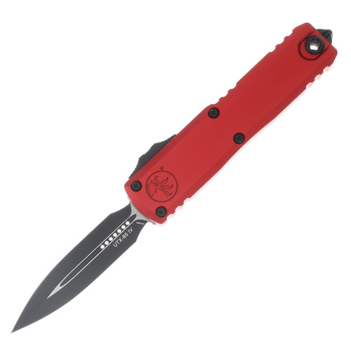 Microtech UTX-85 GEN IV OTF Auto Black Standard Red 6061 T6 Aluminum AUMT123241RD