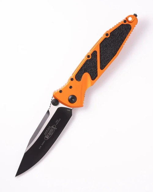 Microtech Socom Elite Manual Folding Knife S/E Black Standard Orange MT1601OR