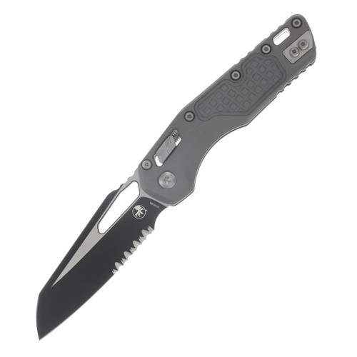 Microtech MSI RAM-LOK Folder S/E Black Part Serrate Frag Aluminum Natural Clear MT2102FRNC