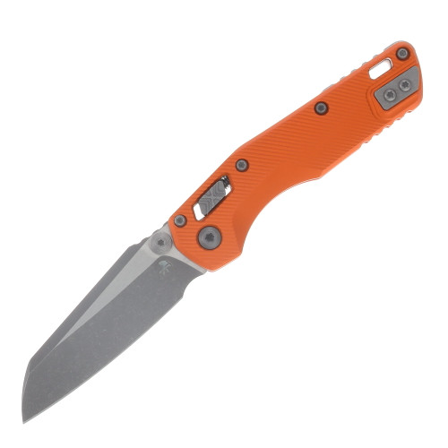 Microtech MSI Mini RAM-LOK Folder Apocalyptic Standard Fluted Aluminum Orange MT210M10APFLOR