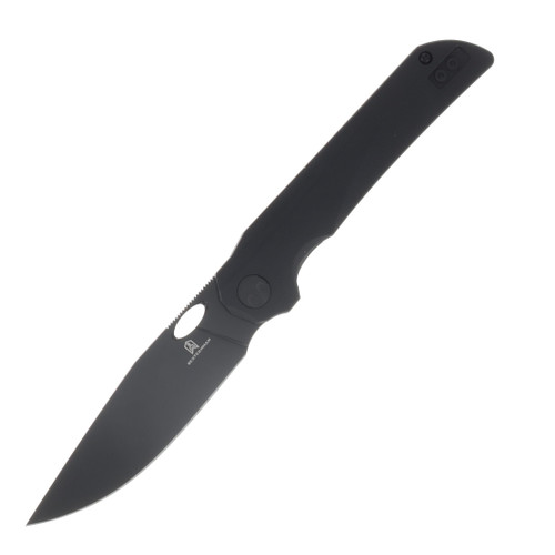 Bestech Knives Smuga Folding Knife Black G-10 Handle Black PVD AEB-L Blade BMK22E