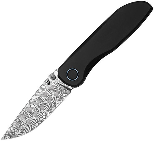 Vanguard Cheetah Integral Framelock Folder Black PVD Titanium - Damascus VANG049