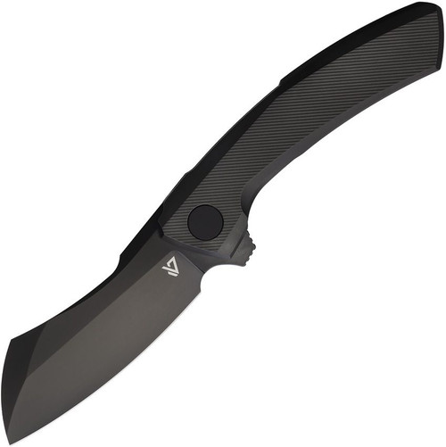 Vanguard Mini Cleaver Framelock Folder Black Titanium - Black SW Bohler M390 SS
