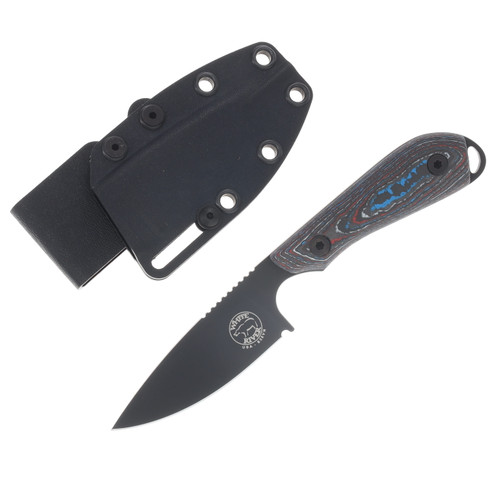 White River Model 1 Fixed Blade Knife Black PVD/America CamoCarbon WRM1-CCB-S35-CBI-USA WRM1-CCB-S35-CBI-USA