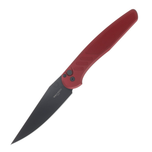 ProTech Avalon Button Lock Folding Knife DLC Magnacut/Red Aluminum PN1103-RED