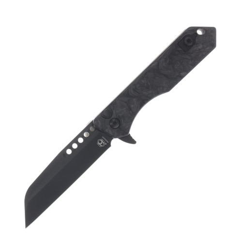 Heretic Jinn Button Lock Folding Knife DLC/Glow In The Dark FatCarbon H213-6A-MGCF