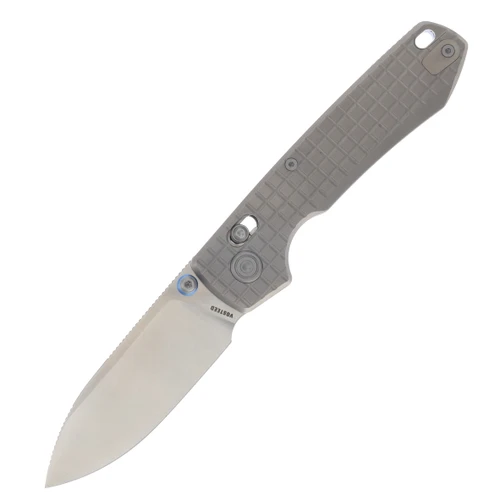 Vosteed SMKW Exclusive Raccoon TiSlim Crossbar Lock Folding Knife Satin S35VN/Frag Gray Titanium